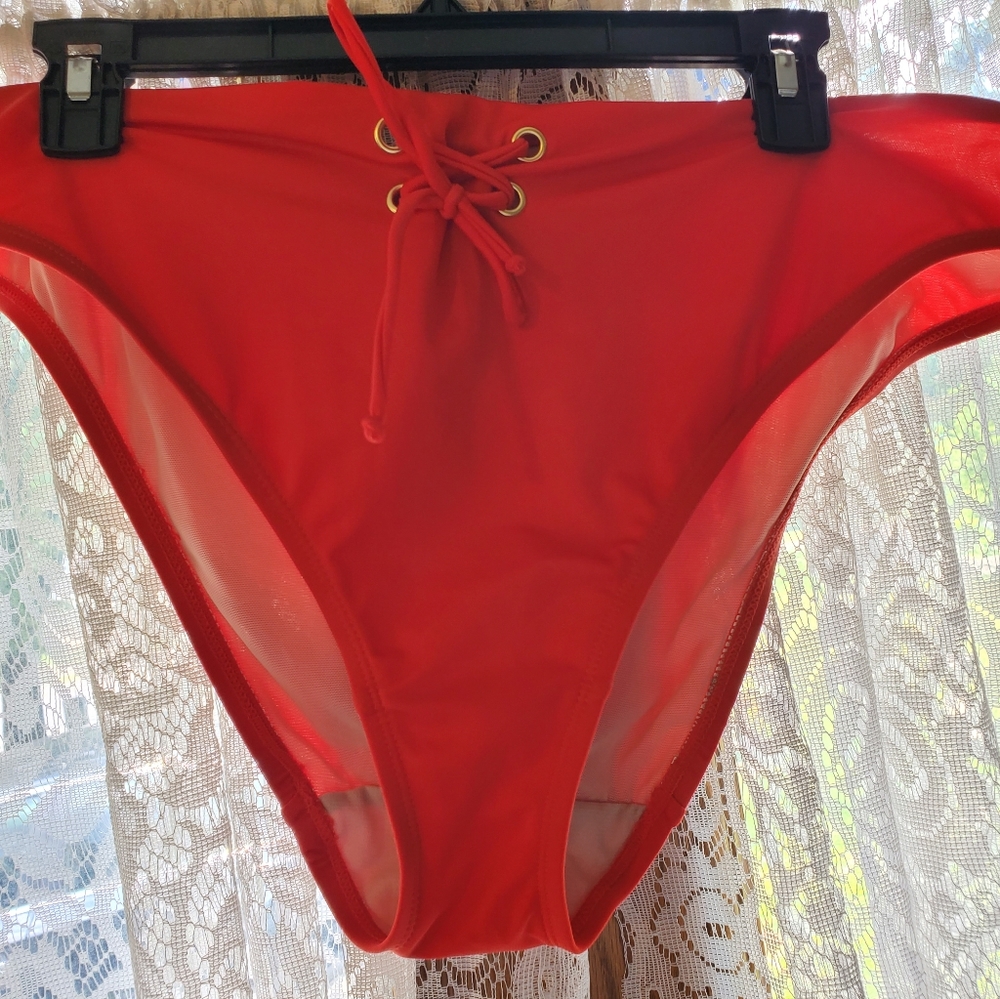 NWT Cacique swim bottoms in red size 16